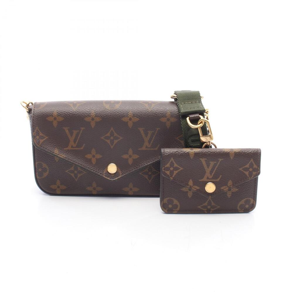 Louis Vuitton Multicolor Pochette Felicie Monogram Canvas Shoulder Bag Green